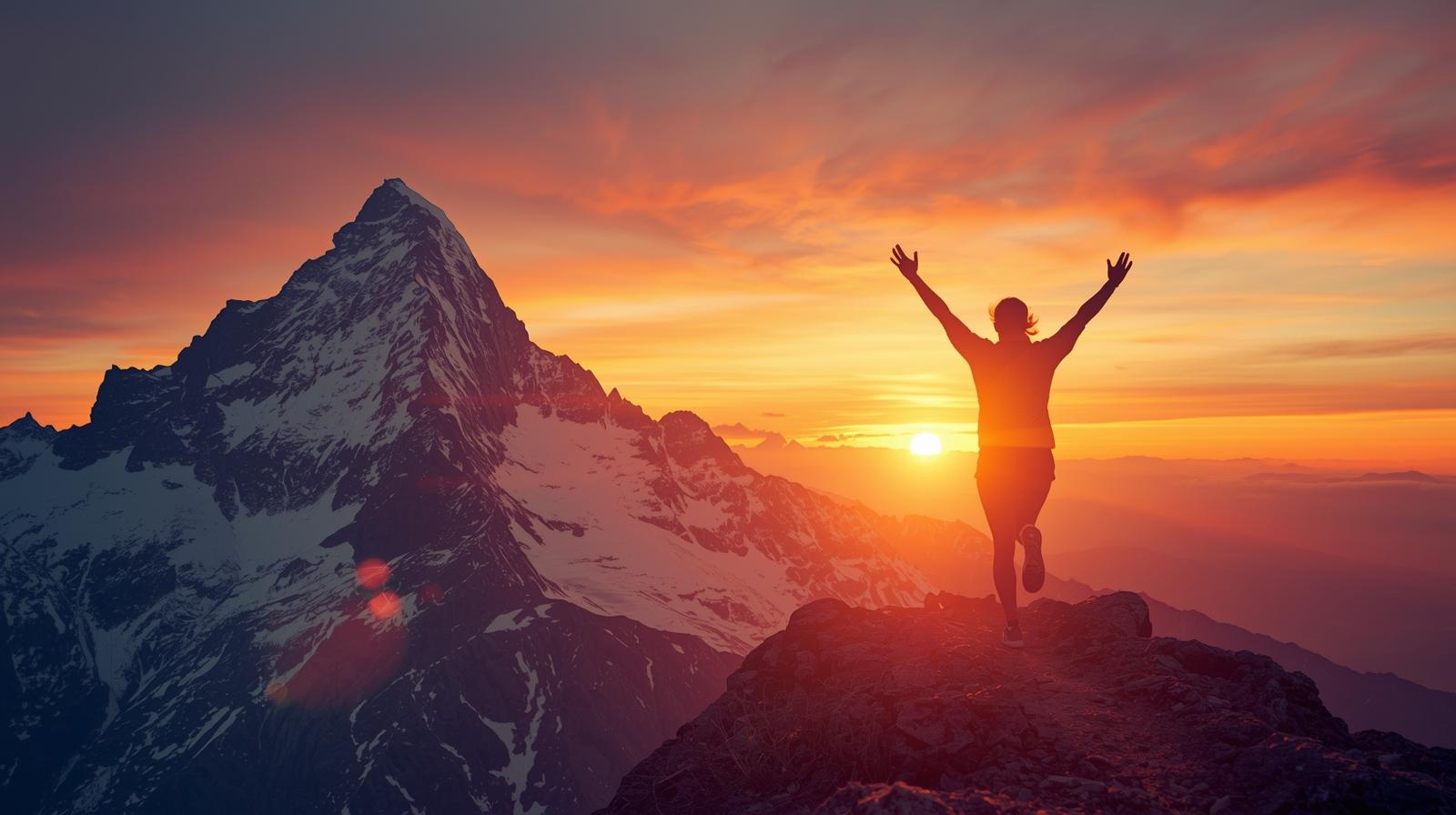 A bright, uplifting lifestyle photo showing a person in a peaceful  and positive atmosphere.